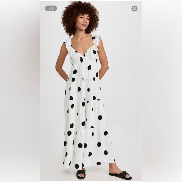 New English Factory Polka Dot Dress Size Large - Picture 1 of 2